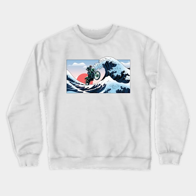 Kanagawa Series Masked Rider Black Crewneck Sweatshirt by kaitokid